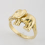 Gouden olifanten ring