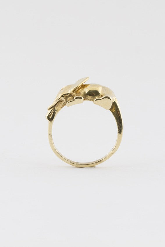 Gouden olifanten ring