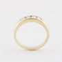 Gold row ring with 4 diamonds