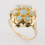 Gold entourage ring with opals