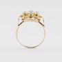 Gold entourage ring with opals