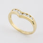 Gold V-ring with diamonds