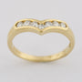 Gold V-ring with diamonds