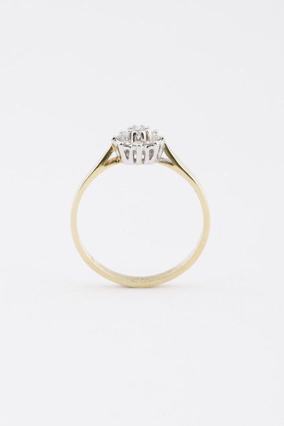 Gouden entourage ring met briljanten