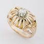 Gouden ring met roos diamant (50er jaren)