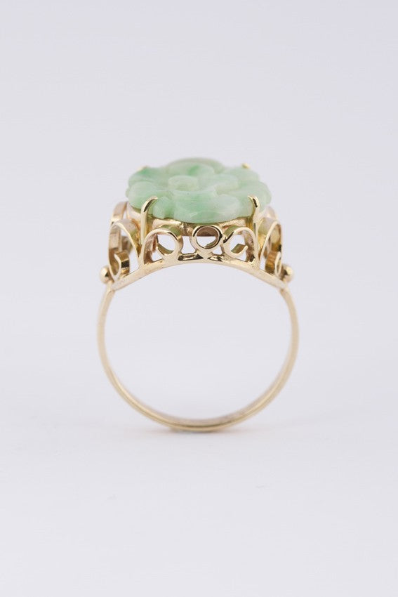 Gouden ring met jade