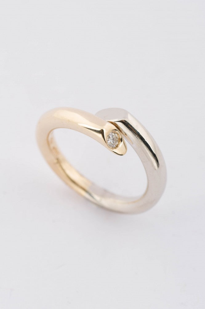 Wit/geel gouden Le Chic ring