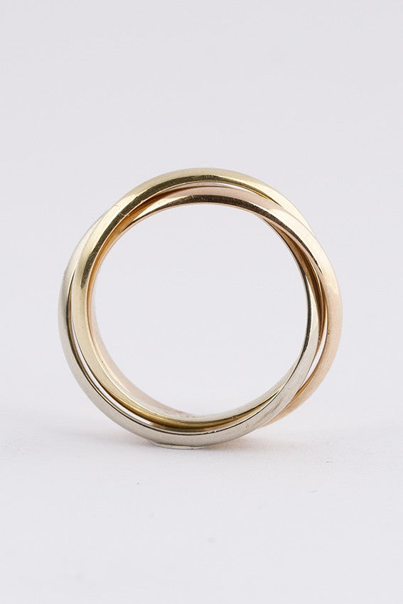 Gouden tri-color ring