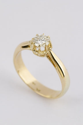 Gold solitaire ring with brilliant (0.55 ct.)