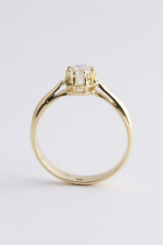 Gold solitaire ring with brilliant (0.55 ct.)