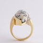 Wit/geel gouden ring met luipaard jaspis