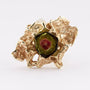 gold solid ring with tourmaline