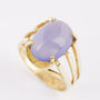 Gold ring with chalcedony