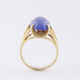 Gold ring with chalcedony
