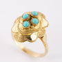 Gouden ring met turkooisen