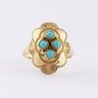 Gouden ring met turkooisen