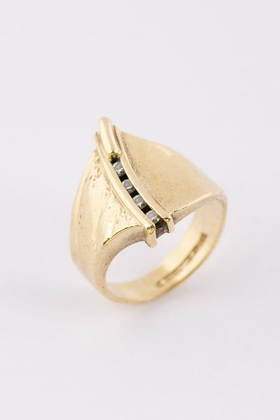 Gouden Lapponia ring met 4 briljanten