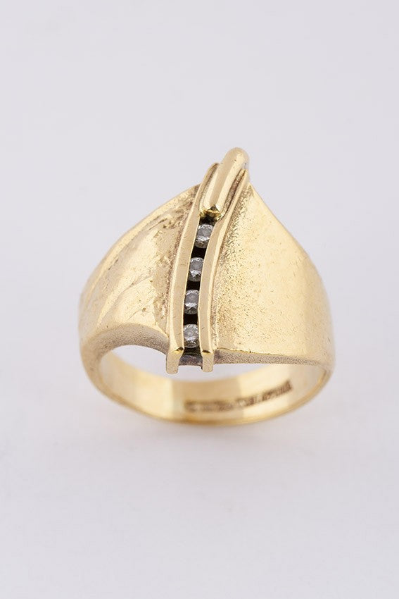 Gouden Lapponia ring met 4 briljanten