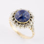 Gouden ring met lapis lazuli en diamanten