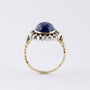 Gouden ring met lapis lazuli en diamanten