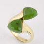 Gold ring with jade