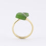 Gold ring with jade