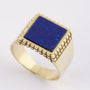 Gouden heren ring met lapis lazuli.