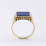 Gouden heren ring met lapis lazuli.