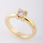 Gold solitaire ring