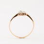 Antieke gouden slag ring met diamanten
