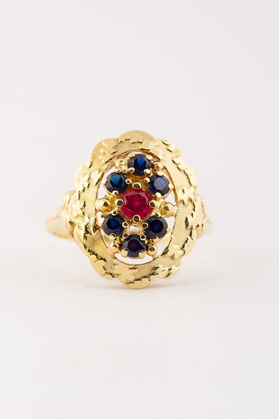Gouden entourage ring