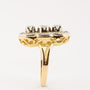 Golden princess ring with brilliant and diamond