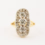 Golden princess ring with brilliant and diamond