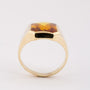 Gouden heren ring met citrien