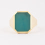 Gouden heren ring met chalcedoon