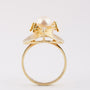 Gold ring with cultured pearl