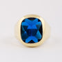 Gold men's ring with spinel