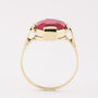 Gold ring with a synthetic ruby
