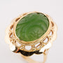 Gold ring with Jade