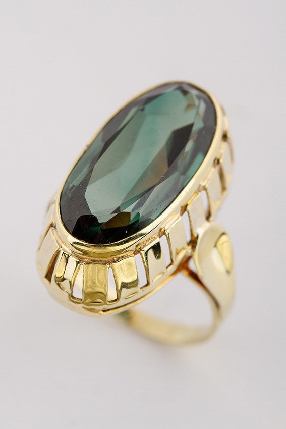 Gouden ring met toermalijn