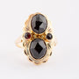 Gold ring with 4 garnets