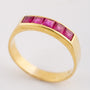 Gold ring with synthetic ruby