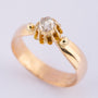 Gouden ring met roos geslepen diamant