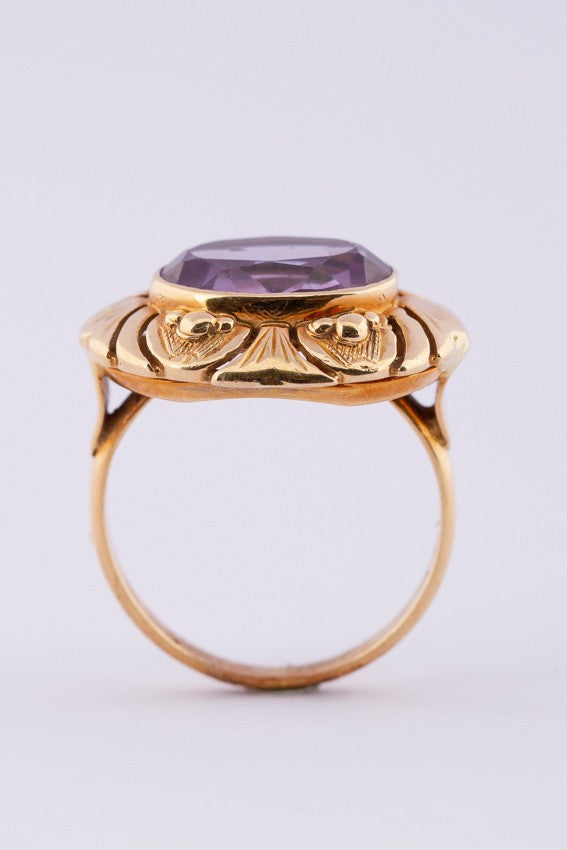 Gouden ring met amethist