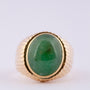 Gouden heren ring met jade