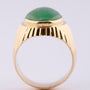 Gouden heren ring met jade