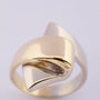 Wit/geel gouden slag ring