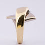 Wit/geel gouden slag ring
