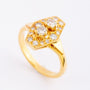 20 carat gold entourage ring with diamonds