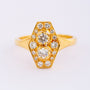 20 carat gold entourage ring with diamonds